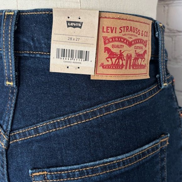 Levi's Ribcage Straight Ankle Button Fly Jeans--Sz 28 - Picture 7 of 16